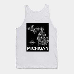 Michigan Map Tank Top